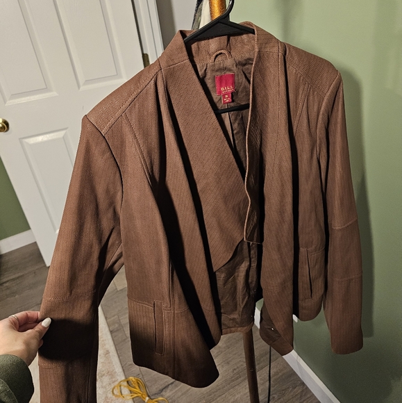 GILI Open Front Textured Leather Jacket - Picture 3 of 6